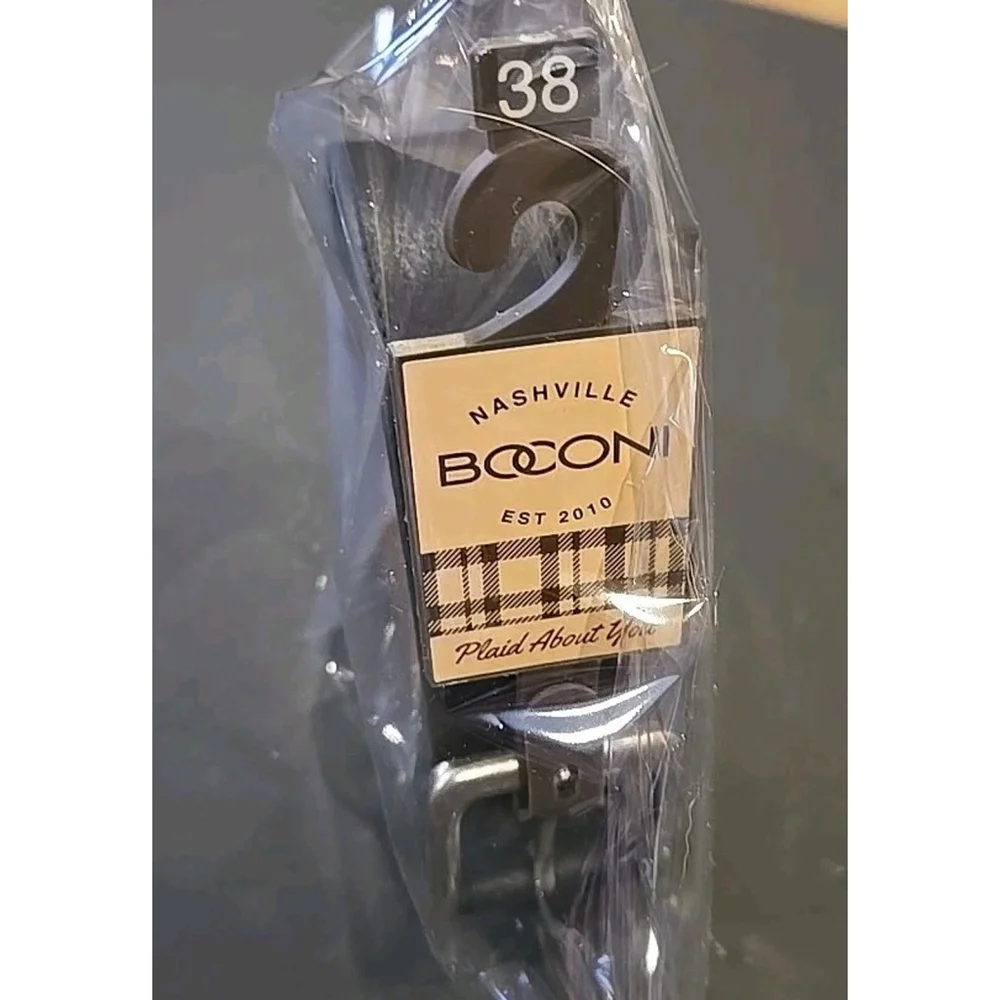 BOCONI Reversible Leather Dress Belt Black/Cognac 38